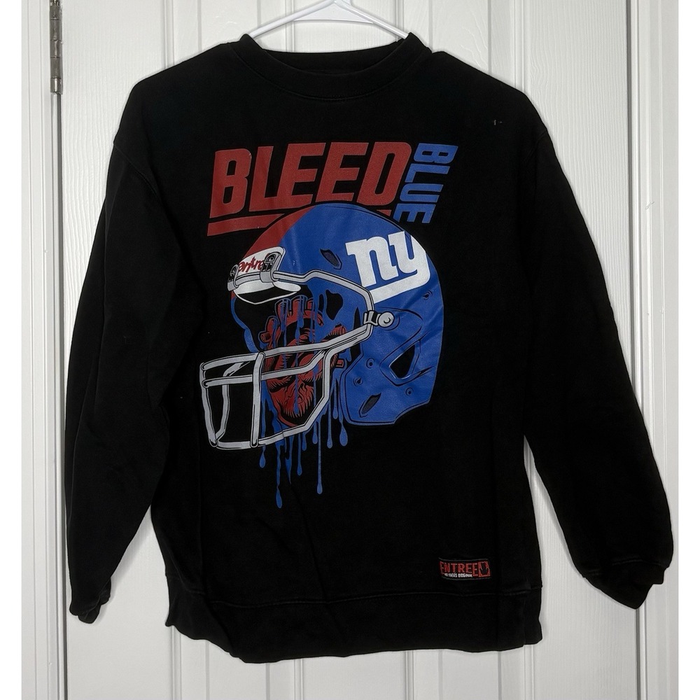 Entree Men's‎ NFL New York Giants Helmet Pullover Sweater Black Size Small